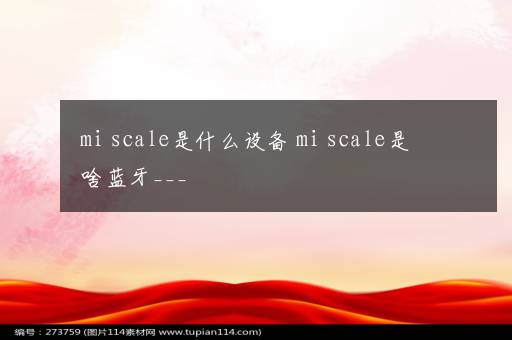 mi scale是什么设备 mi scale是啥蓝牙