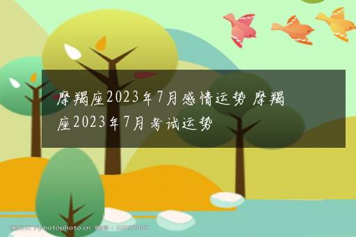 摩羯座2023年7月感情运势 摩羯座2023年7月考试运势