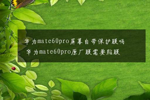 华为mate60pro屏幕自带保护膜吗 华为mate60pro原厂膜需要贴膜吗