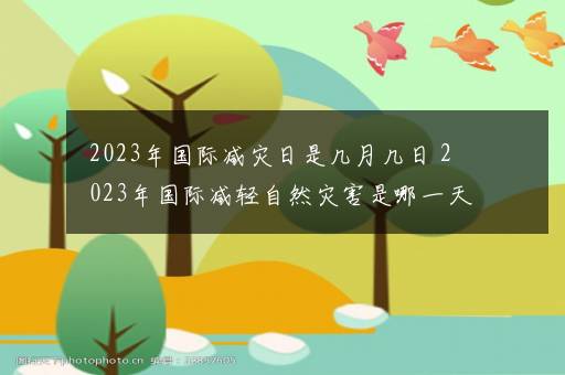 2023年国际减灾日是几月几日 2023年国际减轻自然灾害是哪一天