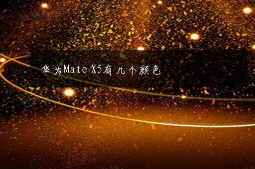 华为Mate X5有几个颜色