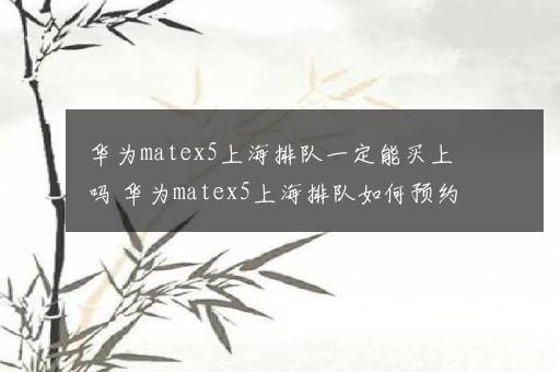 华为matex5上海排队一定能买上吗 华为matex5上海排队如何预约