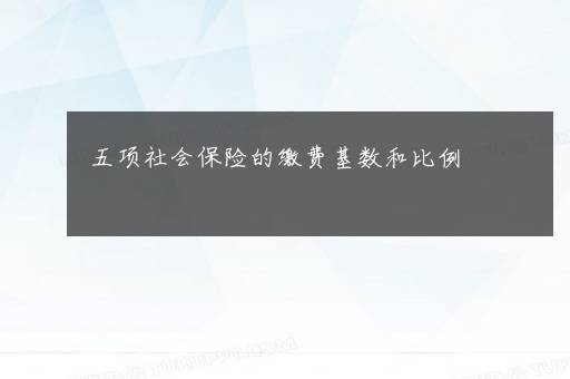 五项社会保险的缴费基数和比例