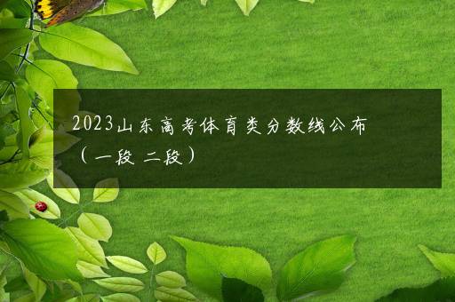 2023山东高考体育类分数线公布（一段+二段）