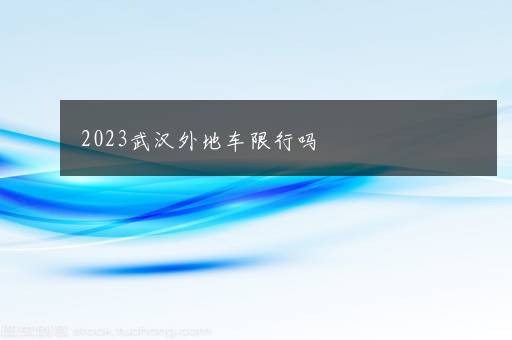 2023武汉外地车限行吗