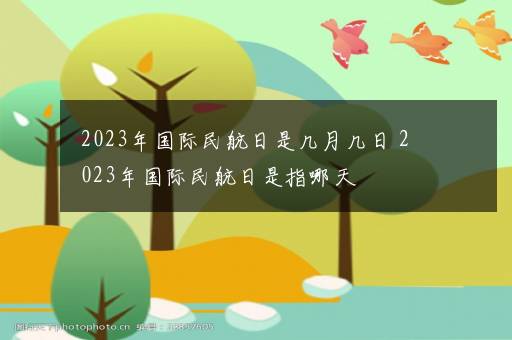 2023年国际民航日是几月几日 2023年国际民航日是指哪天