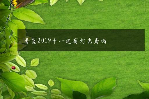 青岛2019十一还有灯光秀吗