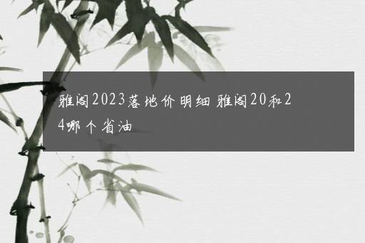 雅阁2023落地价明细 雅阁20和24哪个省油