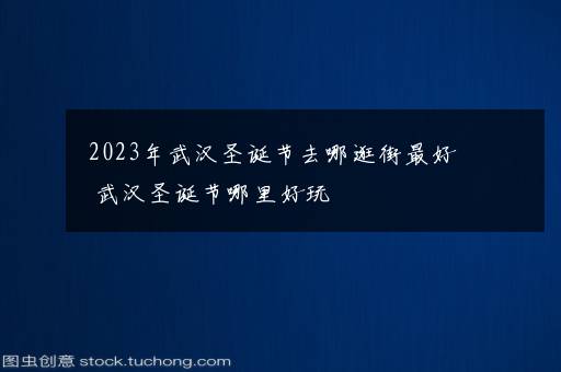 2023年武汉圣诞节去哪逛街最好 武汉圣诞节哪里好玩