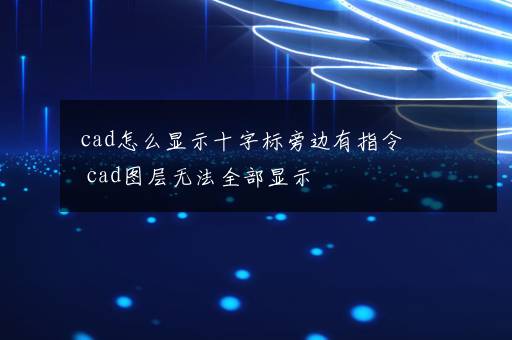 cad怎么显示十字标旁边有指令  cad图层无法全部显示